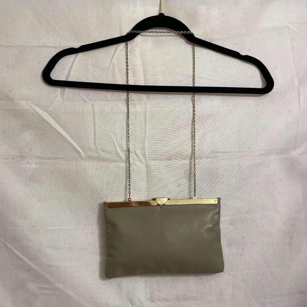 Etra vintage genuine leather cream crossbody 70s